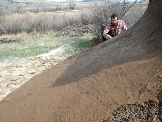 Completed shotcrete earthlodge.