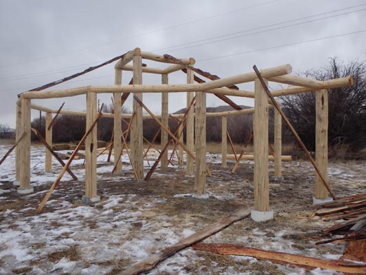 Earthlodge framework.