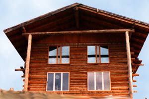 Butt and Pass Two Story Log Home.