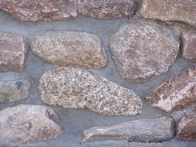 Slipform Stone Wall close-up.