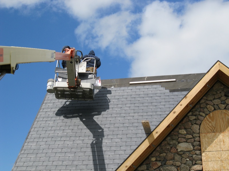 Shingling Prairie Stone Home.