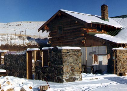 Stone walls for an addition.