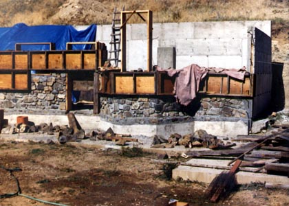 Slipform Stone Masonry first floor.