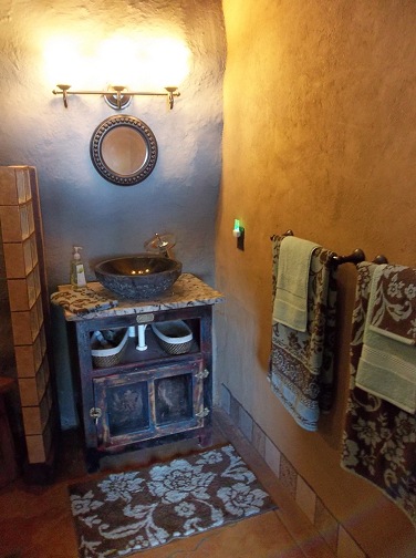 Vanity in the guest bedroom.