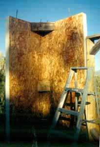 Beadboard corner panels.