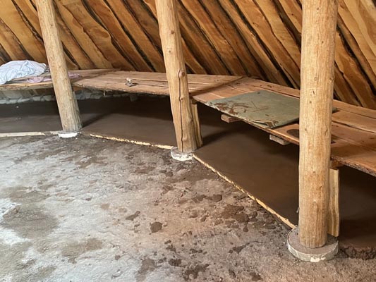 Completed shotcrete earthlodge.