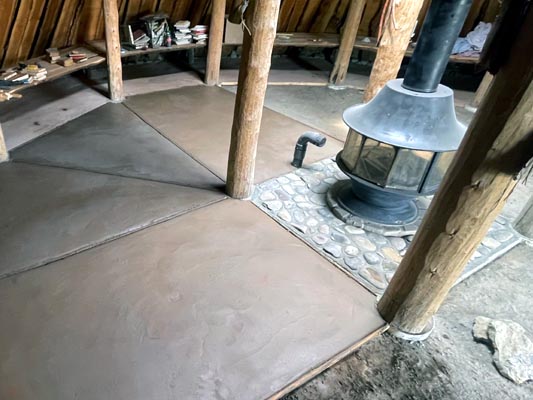 Completed shotcrete earthlodge.