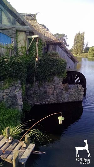 Hobbiton waterwheel.