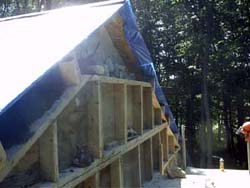 Rehl House: Peak slipform stone forms.