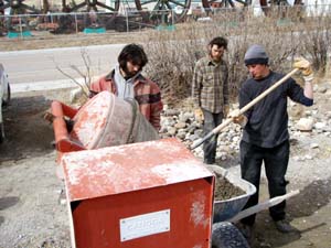 Concrete mixing station.