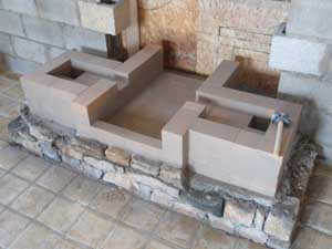 Fire bricks for masonry fireplace.