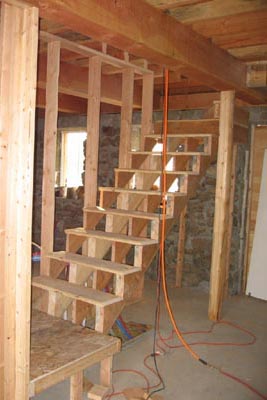 Staircase framed.