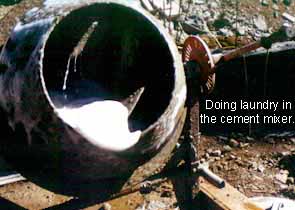 Cement Mixer laundry machine.